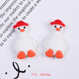 Cartoon Duck Resin Ornaments for DIY Crafts and Decor
