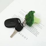 Emulation Cauliflower Broccoli PVC Key Chain Charms DIY Purse Pendant
