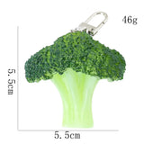 Emulation Cauliflower Broccoli PVC Key Chain Charms DIY Purse Pendant