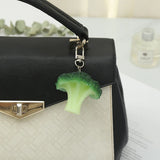 Emulation Cauliflower Broccoli PVC Key Chain Charms DIY Purse Pendant
