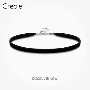 925 Sterling Silver Choker Necklace with Velvet
