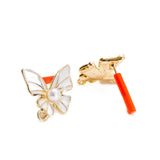 Enamel Alloy Butterfly Stud Earrings DIY Jewelry Making Supplies