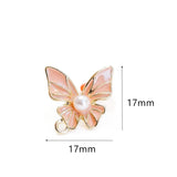 Enamel Alloy Butterfly Stud Earrings DIY Jewelry Making Supplies
