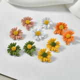 Enamel Alloy Daisy Flowers 20pcs 18mm 26mm Oil Drop Floral Ornament