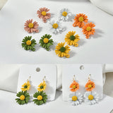 Enamel Alloy Daisy Flowers 20pcs 18mm 26mm Oil Drop Floral Ornament