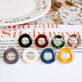 Enamel Alloy Round Stud Earring Components 6pcs