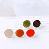 6pcs Enamel Alloy Stud Earring Findings DIY Jewelry Accessories
