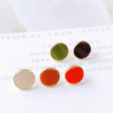6pcs Enamel Alloy Stud Earring Findings DIY Jewelry Accessories