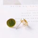 6pcs Enamel Alloy Stud Earring Findings DIY Jewelry Accessories