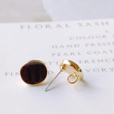 6pcs Enamel Alloy Stud Earring Findings DIY Jewelry Accessories