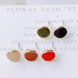 6pcs Enamel Alloy Stud Earring Findings DIY Jewelry Accessories