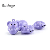 Enamel Animal Bell Elephant Bells Christmas Ornament Craft Material Bell Charms