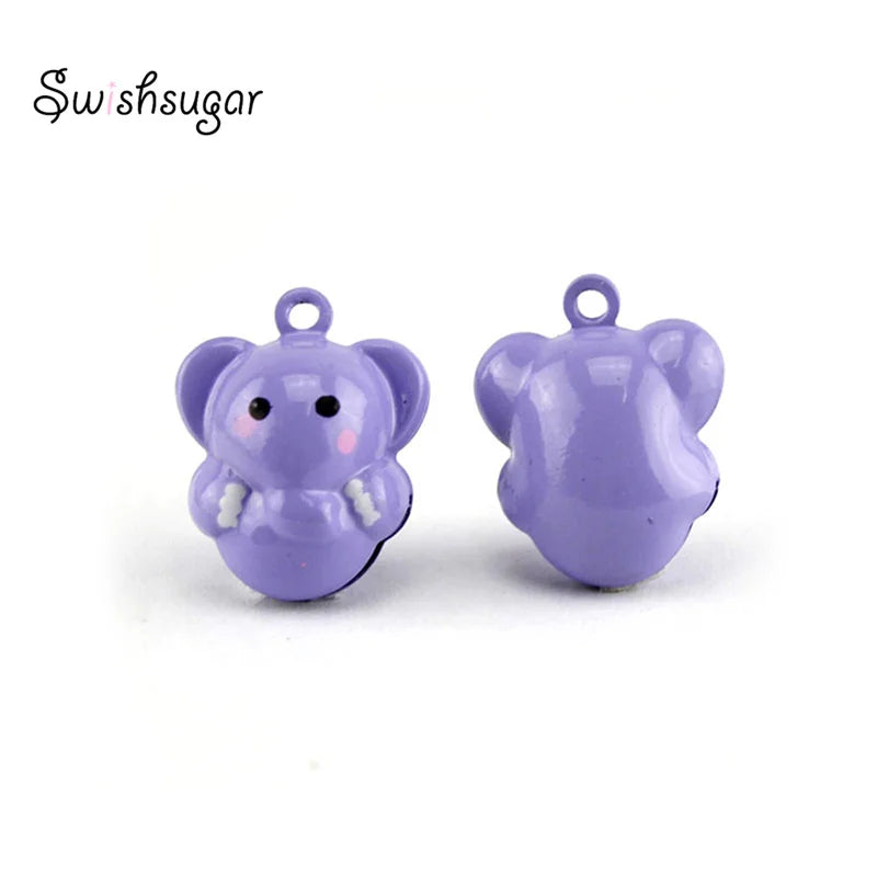 Enamel Animal Bell Elephant Bells Christmas Ornament Craft Material Bell Charms
