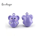 Enamel Animal Bell Elephant Bells Christmas Ornament Craft Material Bell Charms