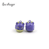 Enamel Animal Dragon Metal Bell Charms For Pet Necklace Pendant