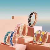 Enamel Bangles Women's Cuff Bangle Round Bracelet