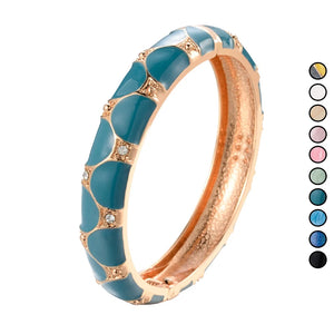 Enamel Bangles Women's Cuff Bangle Round Bracelet