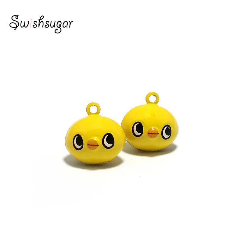 Bird Cartoon Jingle Bell Charms for Pet Necklace