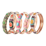 Enamel Bracelet Women Bangle Hawaiian Cloisonne African Jewelry