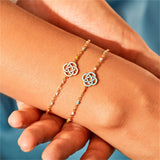 Enamel Bracelet Stainless Steel Yoga Jewelry Colorful Bead Chain
