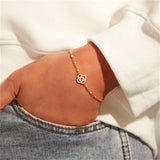 Enamel Bracelet Stainless Steel Yoga Jewelry Colorful Bead Chain