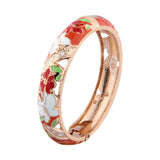 Enamel Bracelets For Women Bangle Floral Cloisonne Butterfly