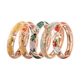 Enamel Bracelets For Women Bangle Floral Cloisonne Butterfly