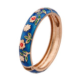 Enamel Wide Bangle Bracelet for Women - Hawaiian Cloisonne African Jewelry