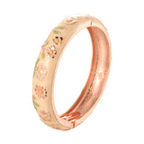 Enamel Wide Bangle Bracelet for Women - Hawaiian Cloisonne African Jewelry