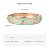 Enamel Wide Bangle Bracelet for Women - Hawaiian Cloisonne African Jewelry