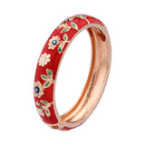 Enamel Wide Bangle Bracelet for Women - Hawaiian Cloisonne African Jewelry
