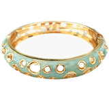 Women's Metal Round Bangle Lady Girl Bracelet