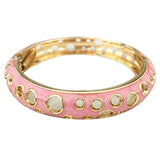 Women's Metal Round Bangle Lady Girl Bracelet
