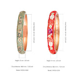 Metal Cuff Bangle Enamel Bracelets