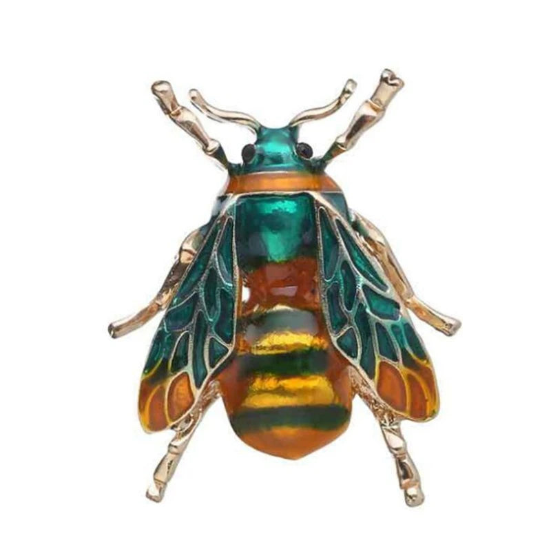 Yellow Enamel Bumblebee Brooch Insect Xmas Gift Banquet Pins