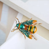 Yellow Enamel Bumblebee Brooch Insect Xmas Gift Banquet Pins