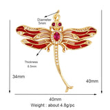 Enamel Butterfly Dragonfly Jumbo Focal Pendant, Real Plated Colour