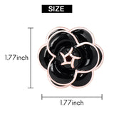 Enamel Camellia Flowers Jewelry Brooches for Women Sweater Dress Lapel Pins