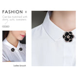 Enamel Camellia Flowers Jewelry Brooches for Women