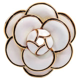 Enamel Camellia Flowers Brooches for Women Sweater Dress Lapel Pins