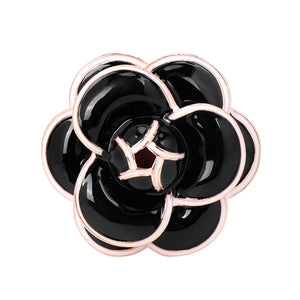 Enamel Camellia Flowers Jewelry Brooches for Women