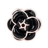 Enamel Camellia Flowers Jewelry Brooches for Women Sweater Dress Lapel Pins