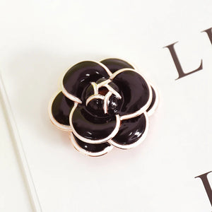 Enamel Camellia Flowers Jewelry Brooches for Women