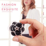Enamel Camellia Flowers Jewelry Brooches for Women Sweater Dress Lapel Pins