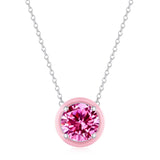 Enamel CZ Collar Necklace 925 Silver Wedding Jewelry