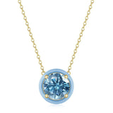 Enamel CZ Collar Necklace 925 Silver Wedding Jewelry