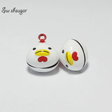 Enamel Cartoon Animal Cock Bell Charms Fit NewYear Birthday Kids Children Gift