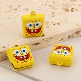 Enamel Cartoon Animal Jingle Bell Charm for Pendant Party Gift Cat Pet Necklace