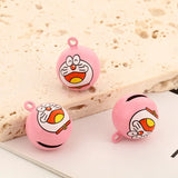 Enamel Cartoon Animal Jingle Bell Charm for Pendant Party Gift Cat Pet Necklace