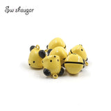 Enamel Cartoon Animal Jingle Bell Charms Necklace Pendant